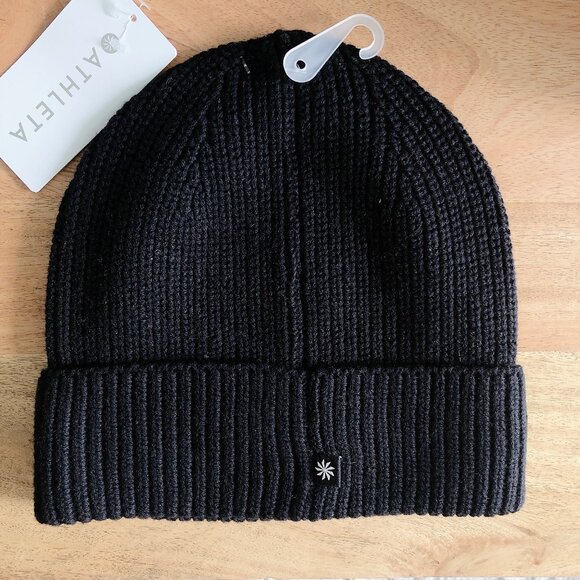 Athleta Winter hat black knit hat New with tags! O/S toque - Picture 6 of 11